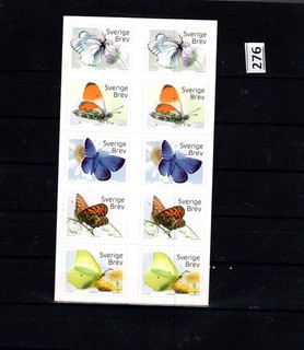 # SWEDEN BREV 2017 MNH BUTTERFLIES INSECTS