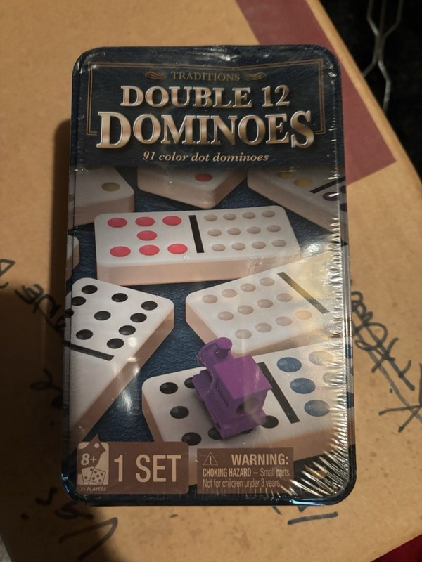 Traditions double 12 dominoes 1 Set 91 Color Dot Dominoes
