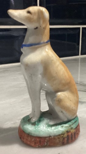 Vintage Staffordshire? Whippet Greyhound  4” Figurine