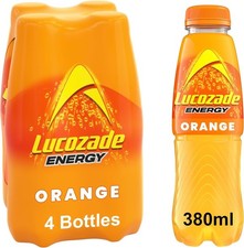 Lucozade Energy Orange 380ml (Pack of 4) UK Fast & Free Delivery