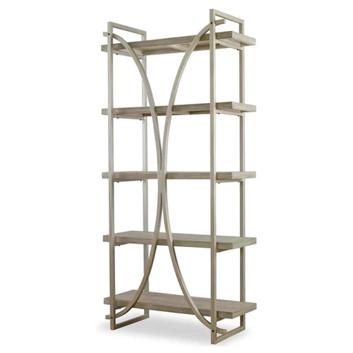 Uttermost Sway 5-Shelf Metal & Wood Etagere in Distressed Gray/Silver - Picture 4 of 5