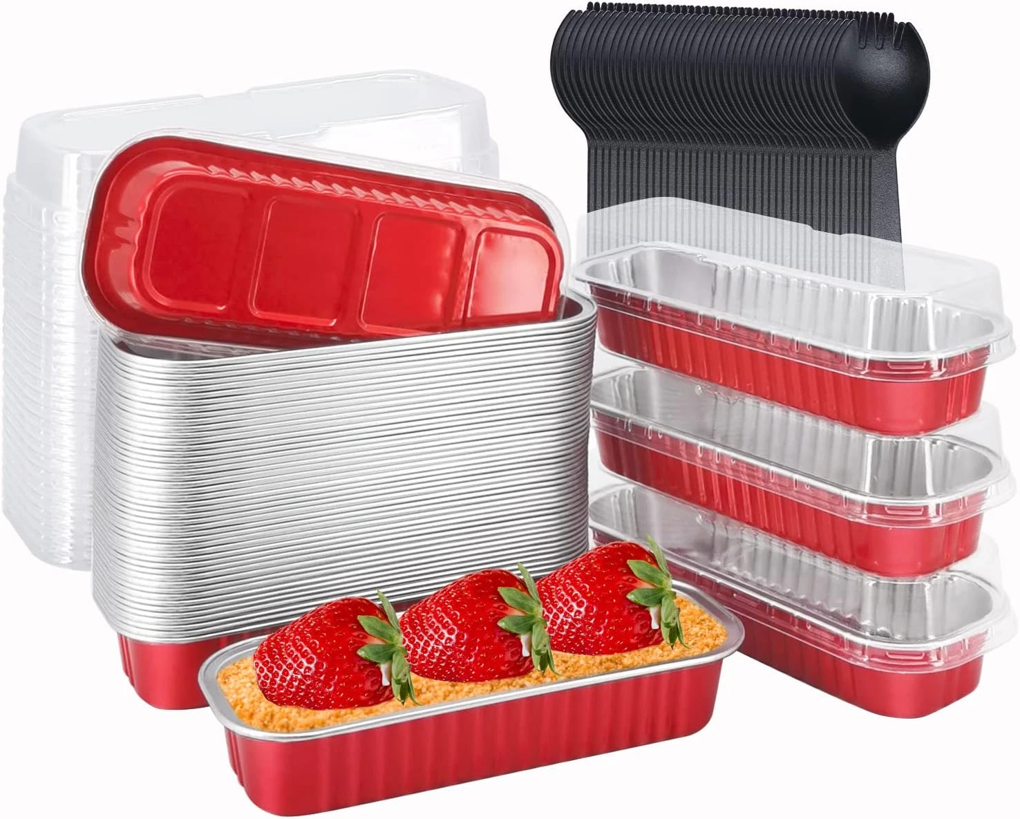 Mini Baking Pans with Lids 50 Pack, 6.8Oz Aluminum Foil Small Loaf Pans Tins Hol
Opens in a new wind