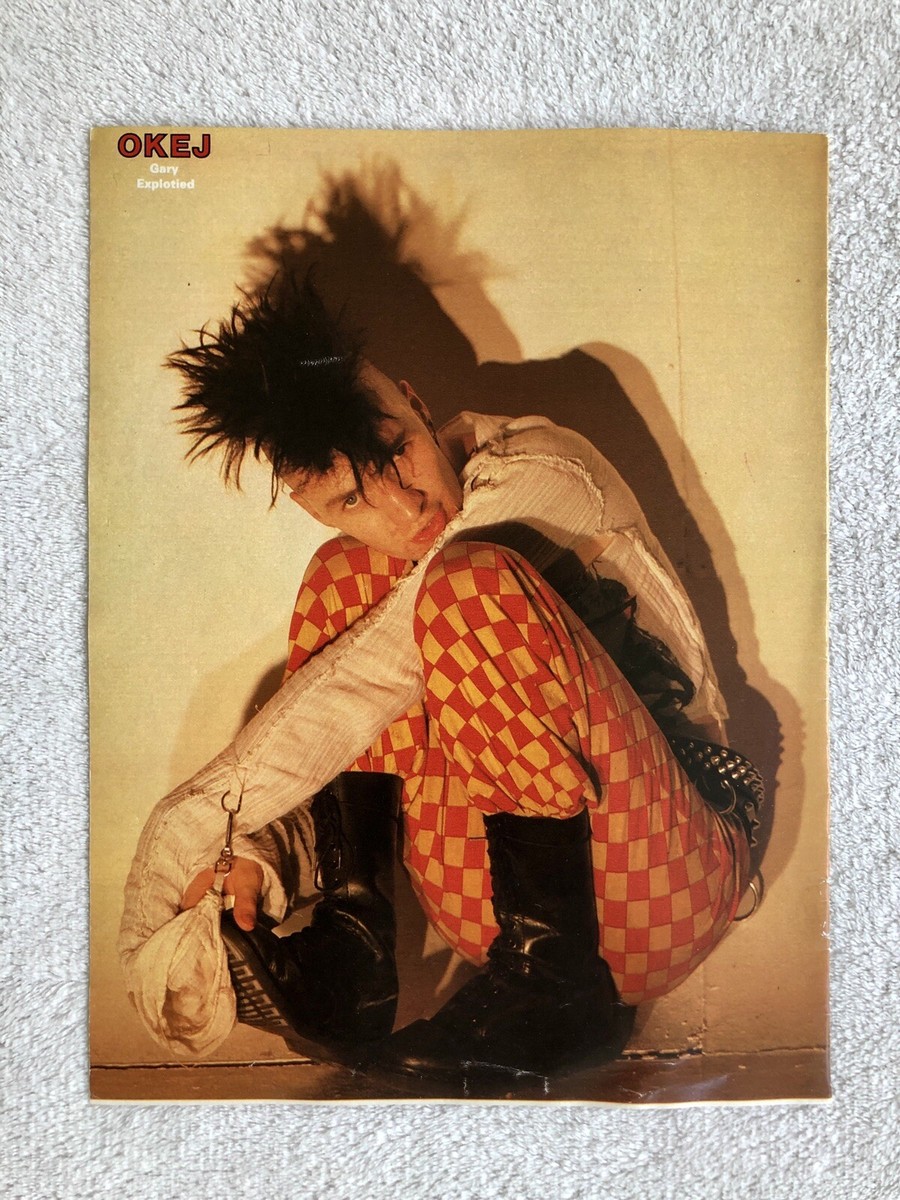 THE EXPLOITED 1982 Punk Clipping Poster Swedish magazine Okej