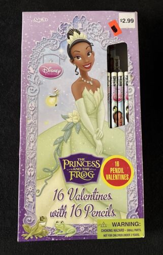 RARE - Princess and the Frog Valentine’s Day Cards & Pencils. 16+16. New