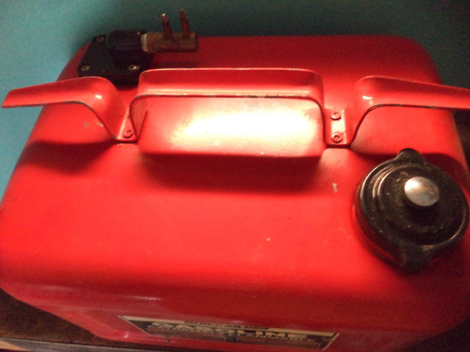 Quicksilver Metal Outboard Motor Boat 3 Gallon Gas Tank Can VINTAGE