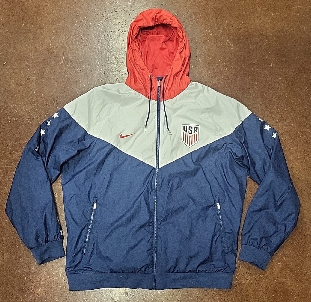 Men's Nike Team USA Jacket Size 2XL XXL Swoosh Logo Hooded Coat