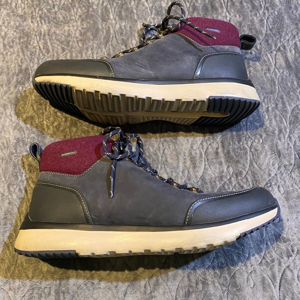 UGG Olivert Grizzly Black Waterproof Leather Hiker Snow Boots Shoes Mens 9.5 No Change main image 2