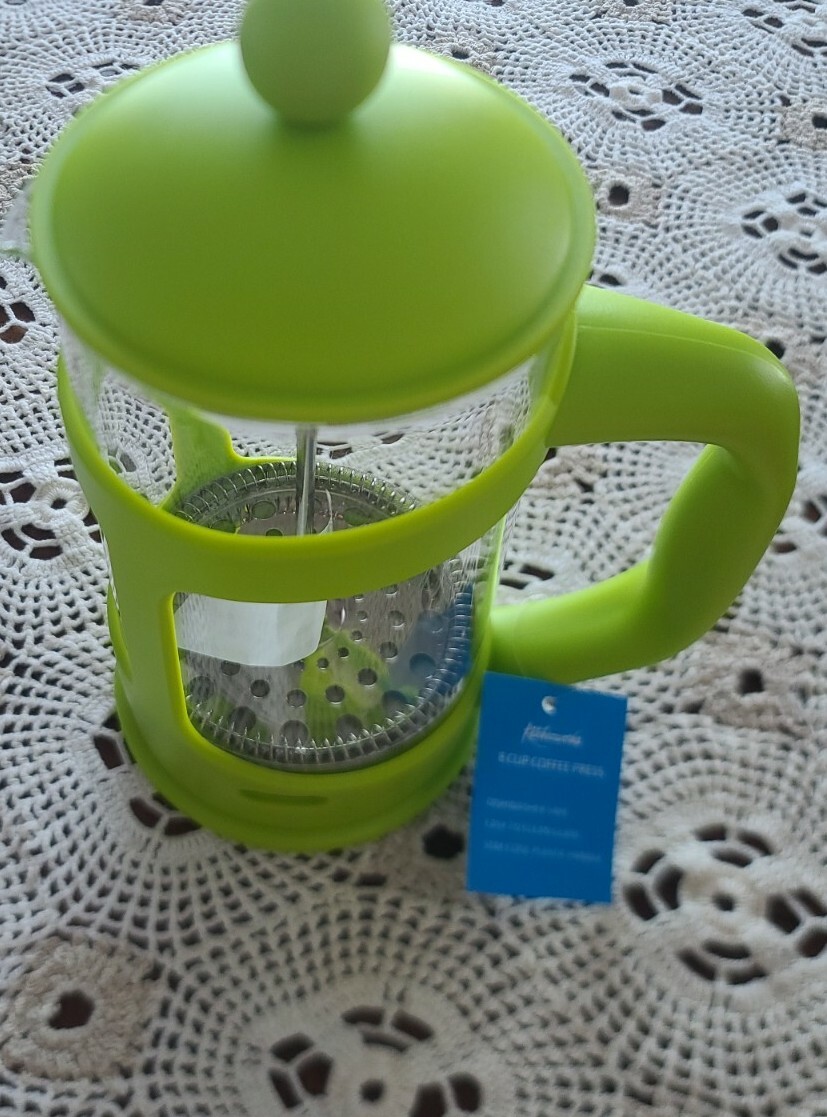 Kitchenworks ~ 8 Cup ~ Green ~ Coffee/French Press ~ Glass Pot ~ Plastic Handle