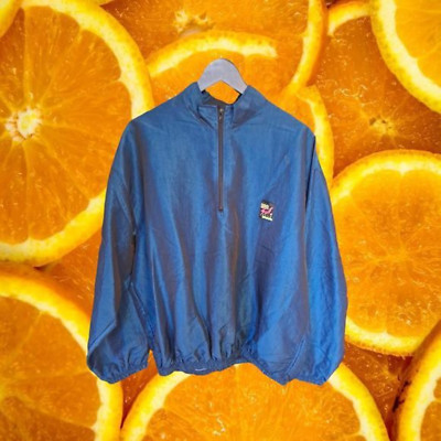 Vintage Blue Iridescent Surf Style Windbreaker One Size Fits All 