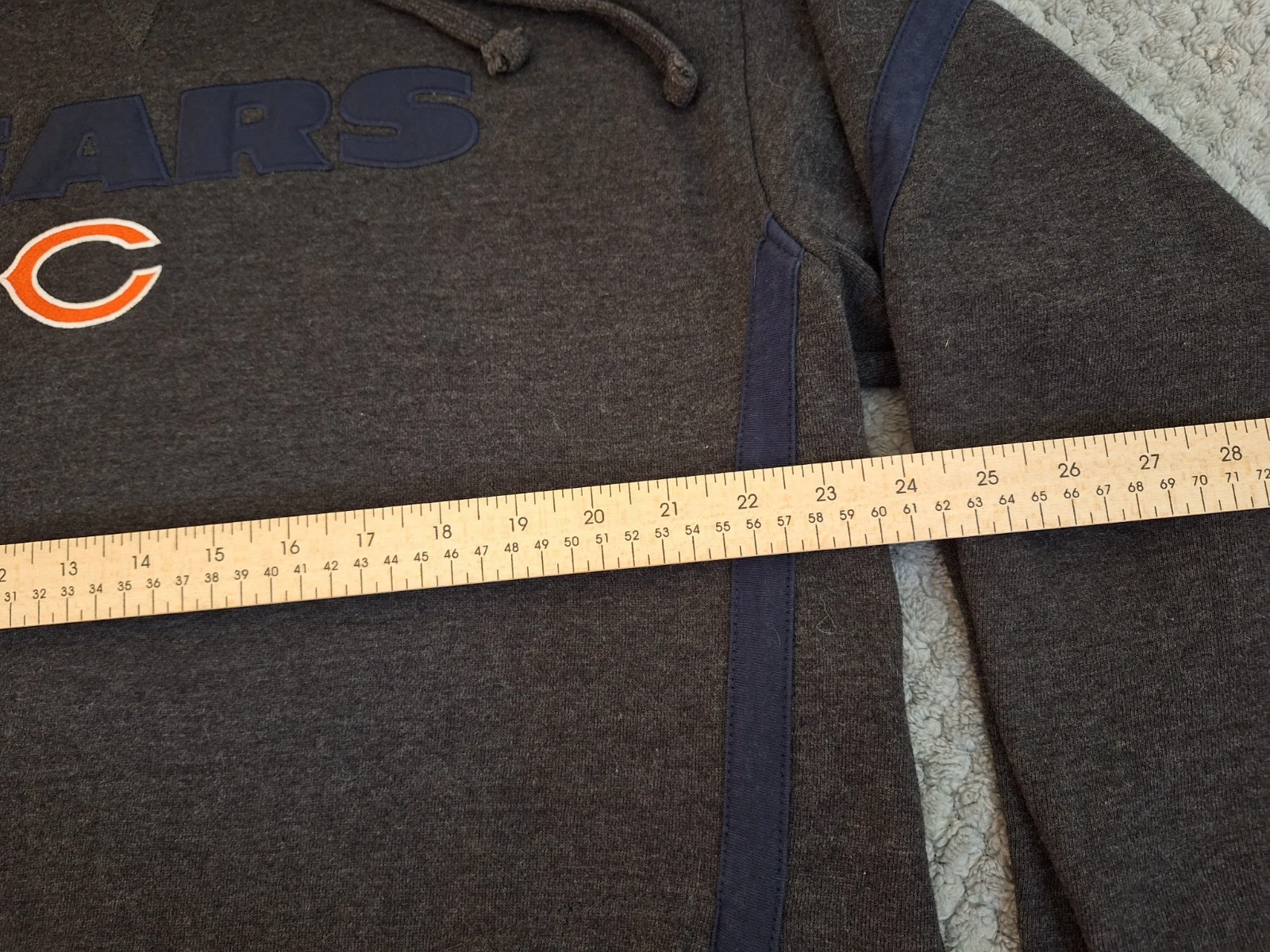VETEMENTS Felpa con cappuccio grigia CHICAGO BEARS uomo taglia XL pullover felpa NFL abbigliamento squadra