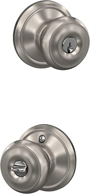 SCHLAGE Georgian Knob Keyed Entry Lock, F51A GEO