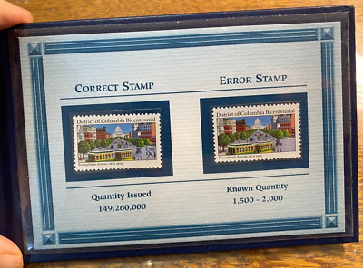 First Error Stamp 1991 Washington, DC Error Stamp Folio (missing 'US 29') Best Price Ebay ...