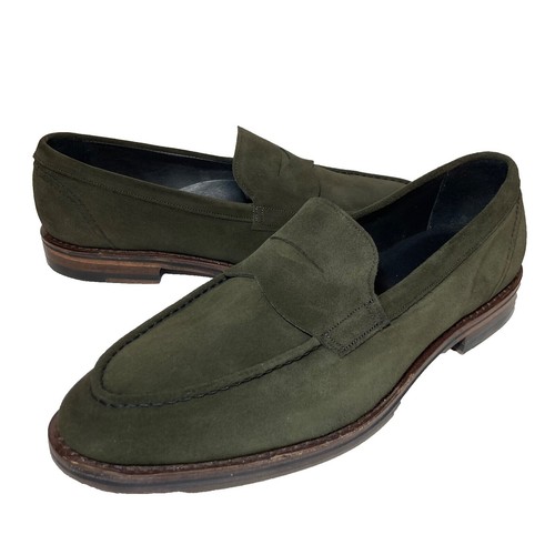 Allen Edmonds Neumok Wingtips Green Leather Dress Shoes Blue  display picture 2