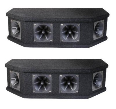 NEW (2) pack 400w Tweeter Stack Mini boxes for Car / P.A. Piezo 4'' horns speaker