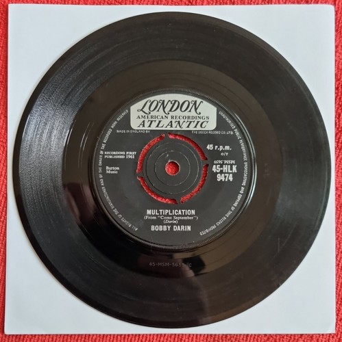 Bobby Darin - Multiplication / Irresistible You - VG 7" vinyl single Rock & Roll