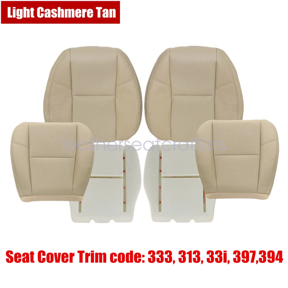 For 2009-2014 Cadillac Escalade Driver & Passenger Seat Cover Tan & Foam Cushion - Imagem 4 de 4