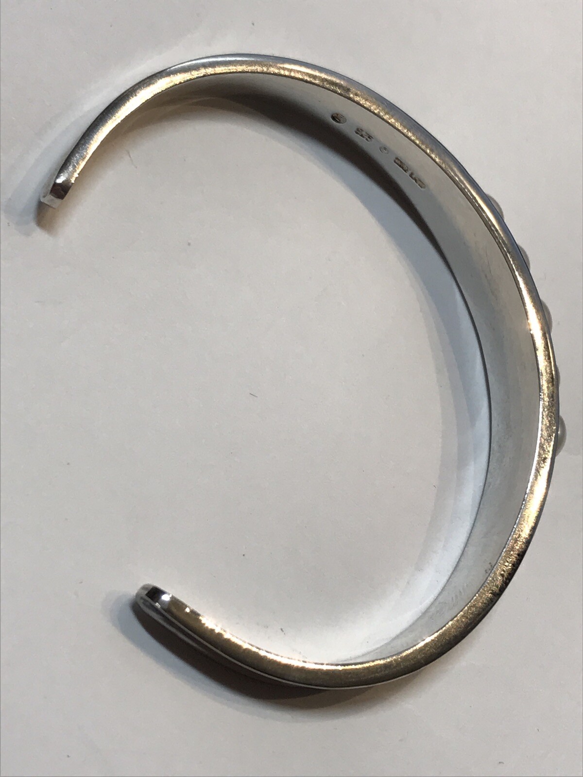 Stunning Sterling Silver Cable Cuff Bracelet Mark… - image 3