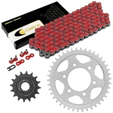 Red Drive Chain And Sprocket Kit for Kawasaki ZR1000A Z1000 2003-2006