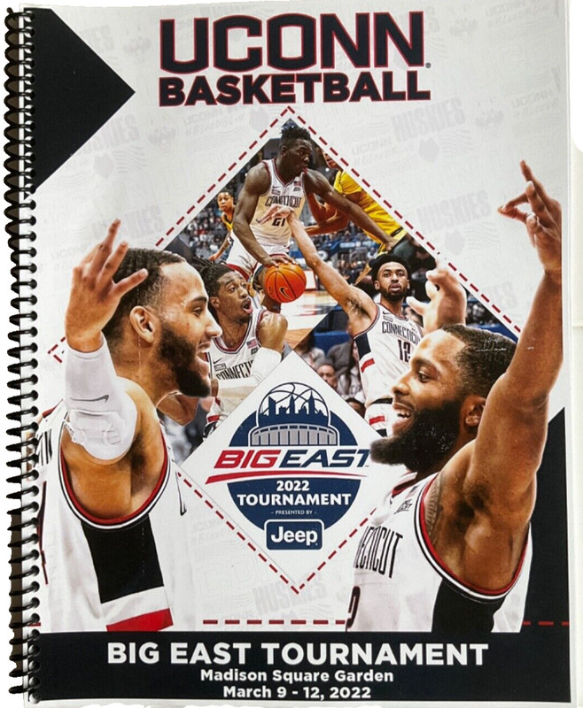 CONNECTICUT BASKETBALL 2022 BIG EAST TOURNAMENT MEDIA GUIDE - UCONN - DAN HURLEY
