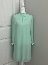 J.Crew NWT Women’s 00 Light Green Long Sleeve Chiffon Shift Dress