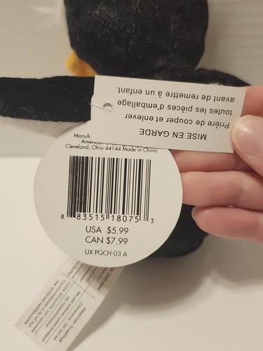 Portatarjetas de regalo American Greetings Plush Penguin nuevo con etiquetas nuevo con etiquetas - Imagen 6 de 8