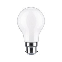 Paulmann Led Birne, B22D, 9 W = 75 W, 1055 Lm, 2700 K Warmweiß, Ø 60 Mm, Opal
