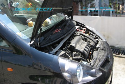 Silver Carbon Strut Lift Hood Shock Damper Kit Fit 01 07 Honda Fit Jazz Gd1 Gd5 Ebay