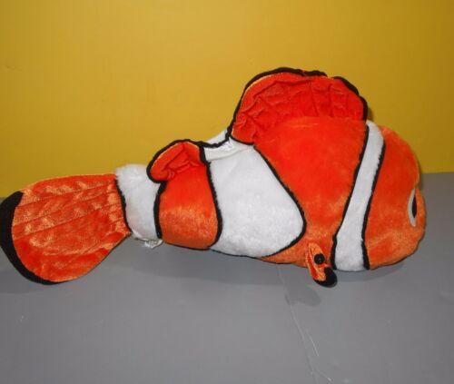 Disney Store Pixar Movie Finding Nemo 16" Bean Stuffed Plush Orange Clown Fish - Picture 2 of 3