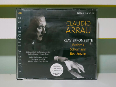 Claudio Arrau Klavierkonzerte: Brahms, Schumann & Beethoven! 3 CD SWR Classic
