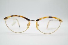Vintage Cerruti 1881 C1810 Gold Brown Oval Glasses Eyeglass Frame NOS