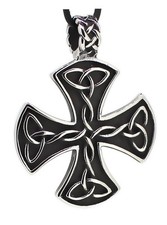 Anhänger Keltenkreuz massiv Runen Schmuck, Keltisches Kreuz Knoten Edelstahl