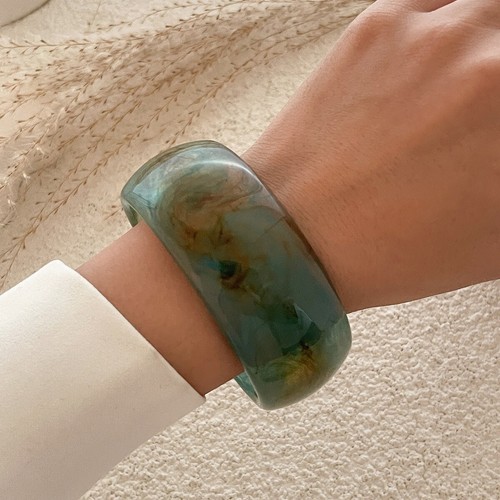 40mm Wide Fashion Women Round Translucence Bracelet Cuff Bangle - Picture 7 of 15
