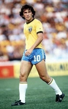 Brazil National Team Authentic TOPPER Jersey Size Large 1982 #10 ZICO