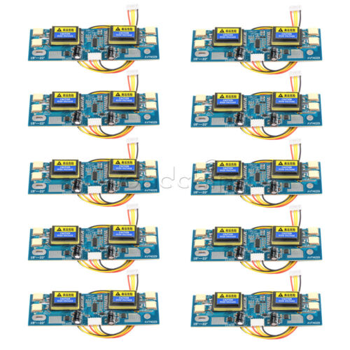 10PCS Universal CCFL Inverter LCD Monitor 4Lamp 10-30V For 15-22" Widescreen New - Picture 1 of 12