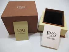 ESQ Swiss Watch and Chronograph Box Instructions Book & Dealer Stamped Card Set