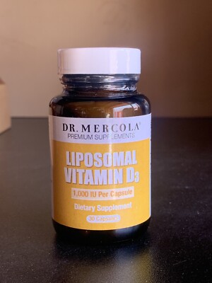 Liposomal Vitamin D3 1,000 IU Dr Mercola 30 Capsules Kids Dose, Licaps=