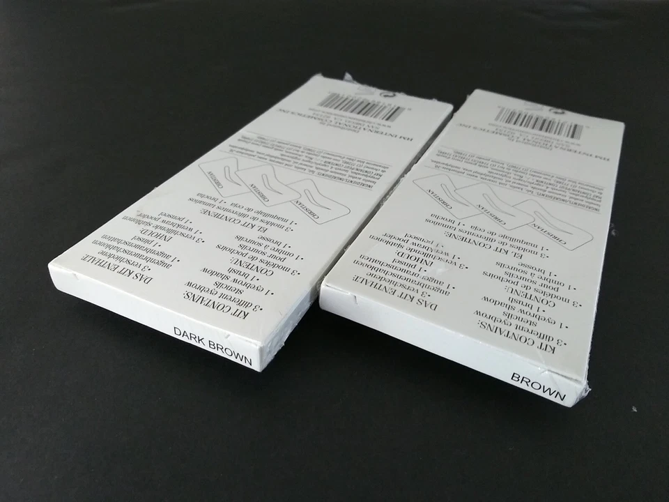 NEU Christian Halbtransparent Semi-Permanent Augenbrauen Make-up Kit AUGENBRAUENSCHATTEN - Bild 2 von 3