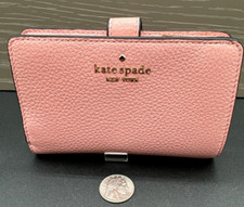 Kate Spade Medium Compact Bifold Wallet Peachy Rose WLRO0394 New