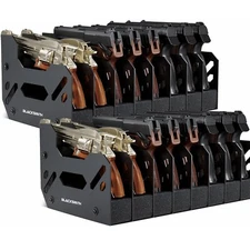 2X 8 slot Gun Rack for Pistol Handgun Rack Gun Cabinet Storage Pistol Organizer 