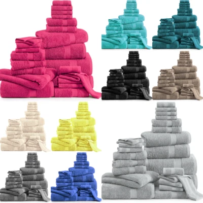 BREAKOUT LINENS Egyptian Cotton Towels Thick 600 GSM Face Hand Bath Towels Super Soft Bath Sheet