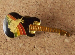 Unicorn rainbow guitar lapel / hat pin
