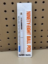 VTG Paper Mate Ninety Eight White Pen Double Heart Logo 1989 NOS
