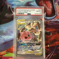 Pokemon Eclissi Cosmica Mega Lopunny & Jigglypuff GX 165/236 PSA 8