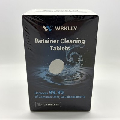 Retainer Cleaner Tablets (120 pcs), Denture Cleaning Tablets for Invisalign NIB