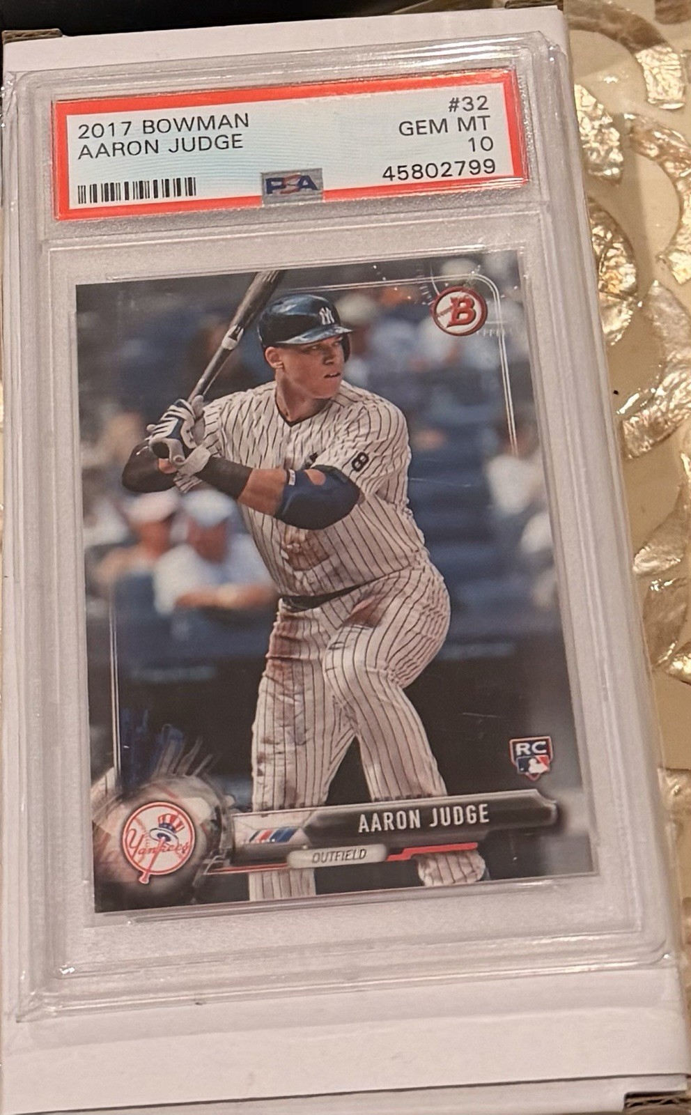 2017 Bowman Aaron Judge #32 Rookie PSA 10 GEM MT New York Yankees