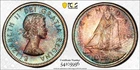 MS66 1964 10C Canada Sailboat Silver Ten Cents, PCGS Trueview- Pretty Blue Toned