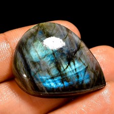 43.5 Ct Natural Flashy Labradorite Loose Gemstone Pear Shape Cabochon 30X23X7 mm