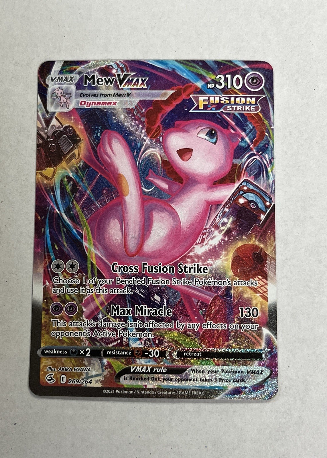 Mew VMAX 2021 Sword & Shield: Fusion Strike #269/264 Holo