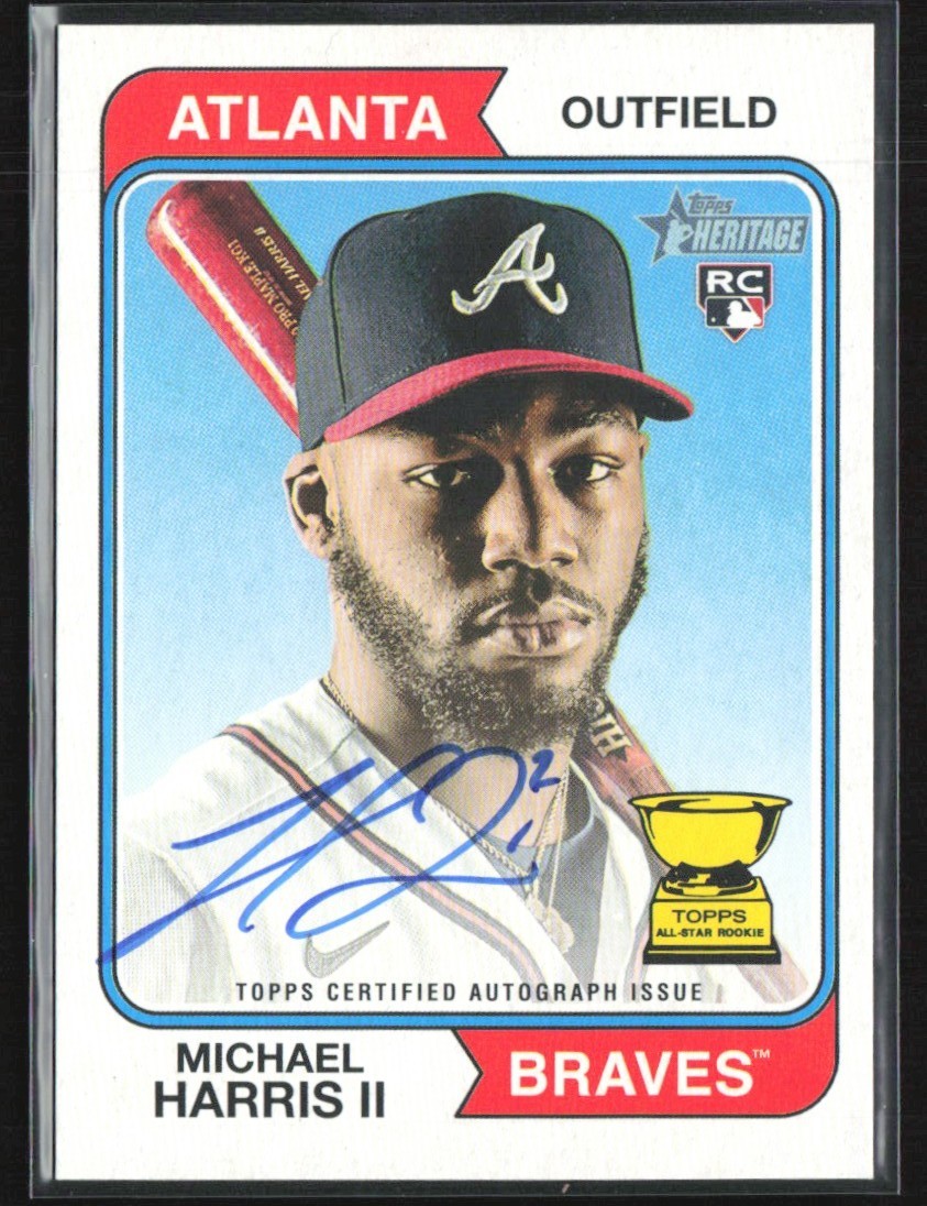 Michael Harris II 2023 Topps Heritage Real One RC Auto #ROA-MH Atlanta Braves