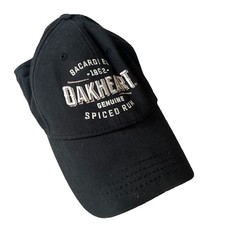 Bacardi Oakheart Spiced Rum Black Adjustable Hat Cap America Promo Advertising